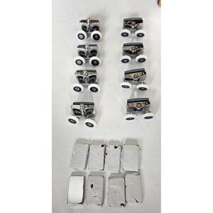 Heavy Duty Shower Door Rollers 4 Up 4 Down With 8 Crash Pads Bathroom Acc